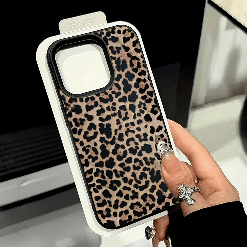 Phone Cases Xr Iphone - Shockproof Black Leopard Lychee Texture Soft
