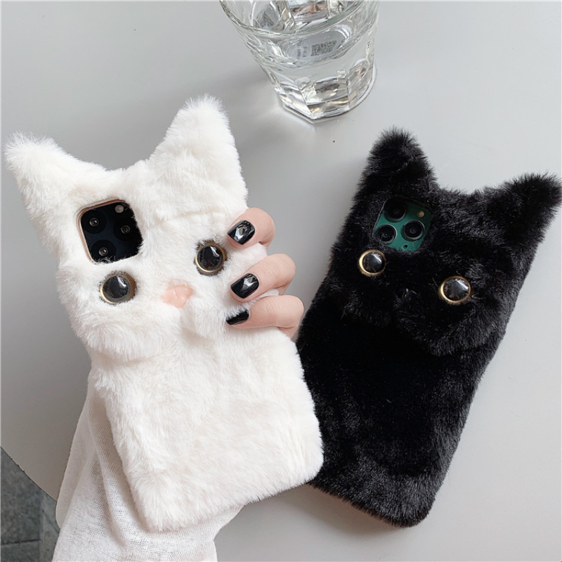 3D Cute Cartoon Cat Furry Plus - Phone Cases For Iphone 16 ulasan dan harga