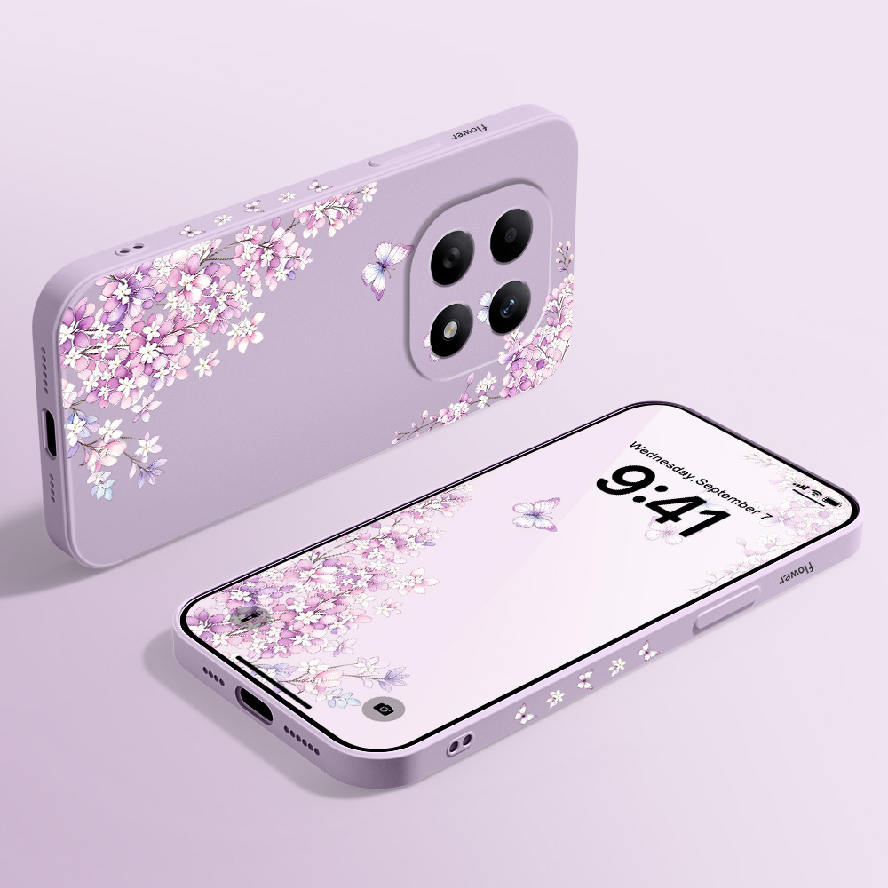 Violet Floral Phone Case For X - Phone Cases Xiaomi 15 ulasan dan harga
