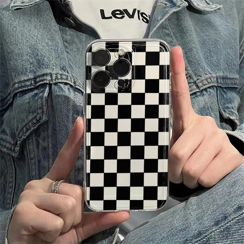 Space Black Plaid Pattern Phon - Phone Cases Xiaomi 15 ulasan dan harga