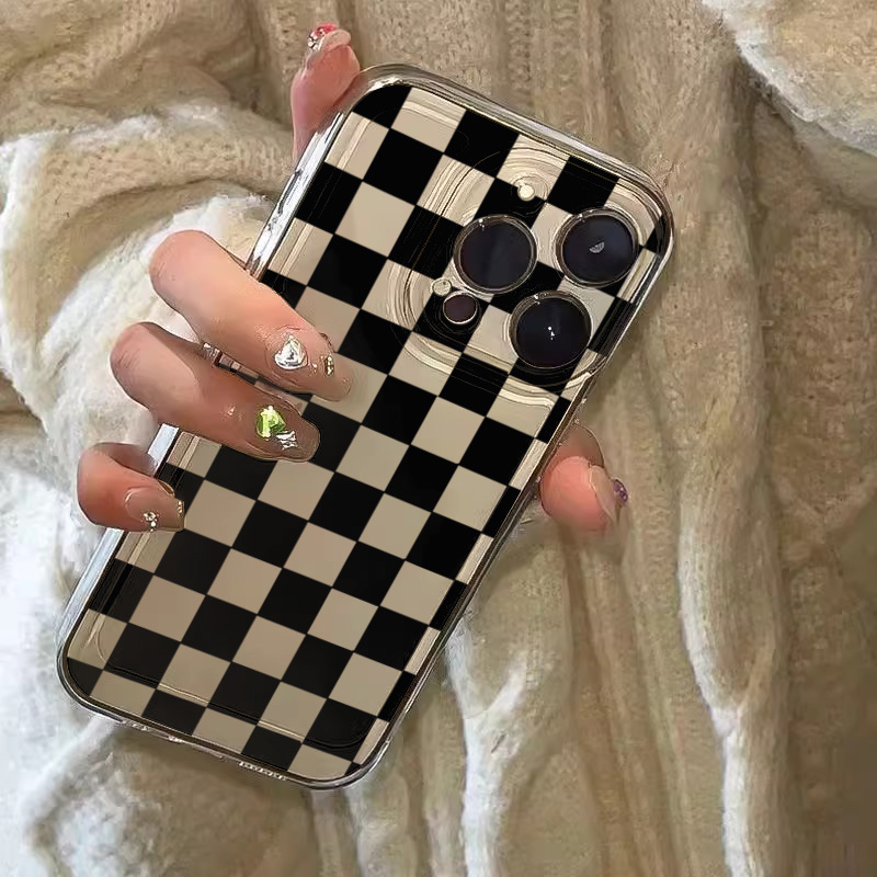 Space Black Plaid Pattern Phon - Phone Cases Xiaomi 15 ulasan dan harga