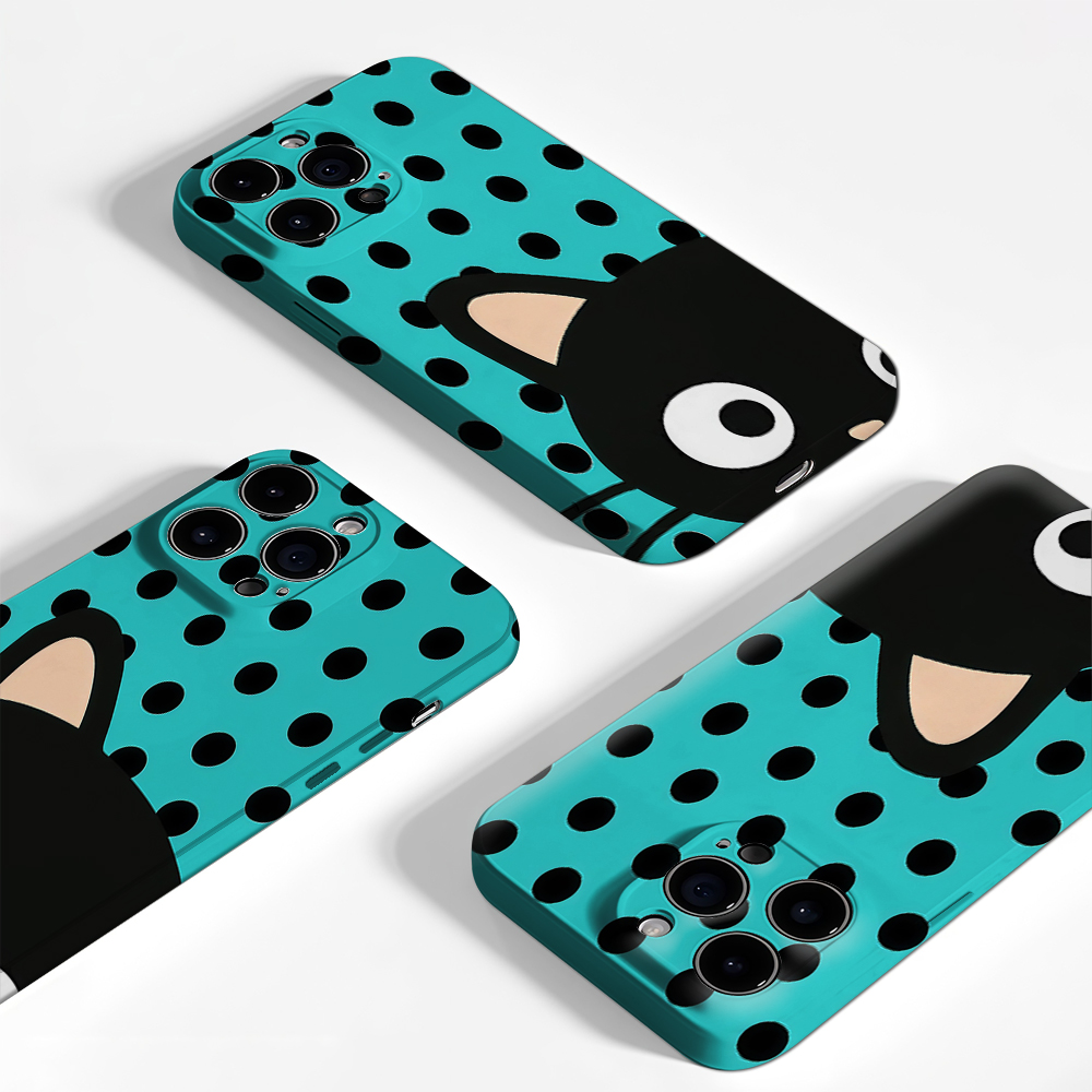 Turquoise Polka Dot Cat Phone  - Phone Cases Xr Iphone ulasan dan harga