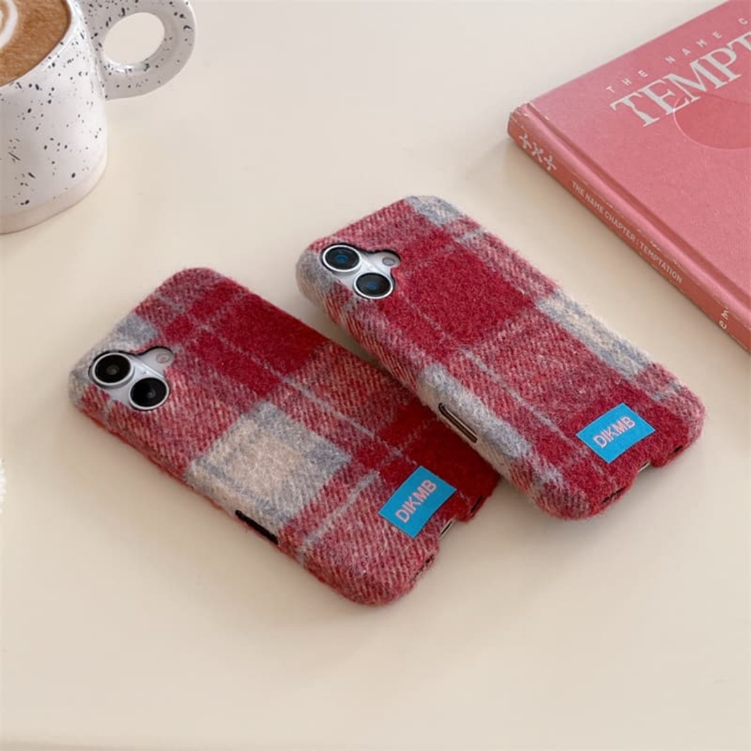 Retro Plaid Soft Fuzzy Warm Ph - Phone Cases For Iphone 16 ulasan dan harga