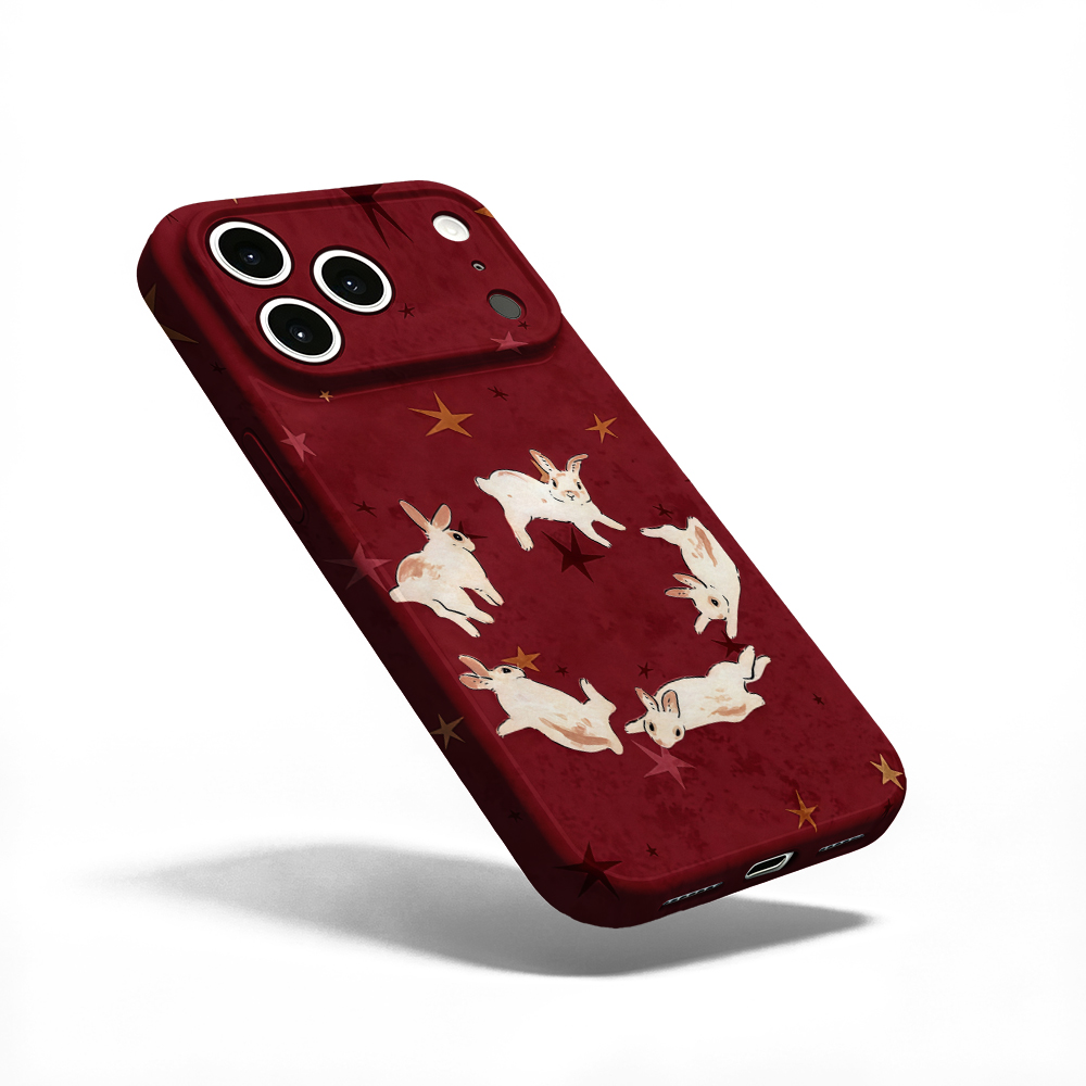 Red Rabbit Stars Print Phone C - Phone Cases Xr Iphone ulasan dan harga