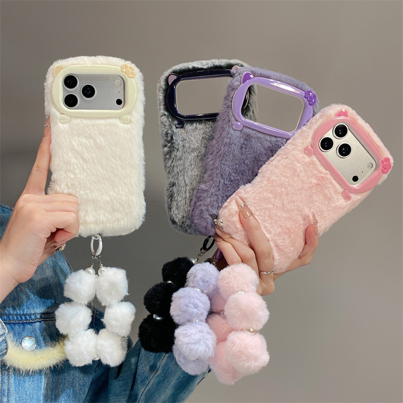 Luxury Solid Colors Furry Plus - Phone Cases For Iphone 16 ulasan dan harga