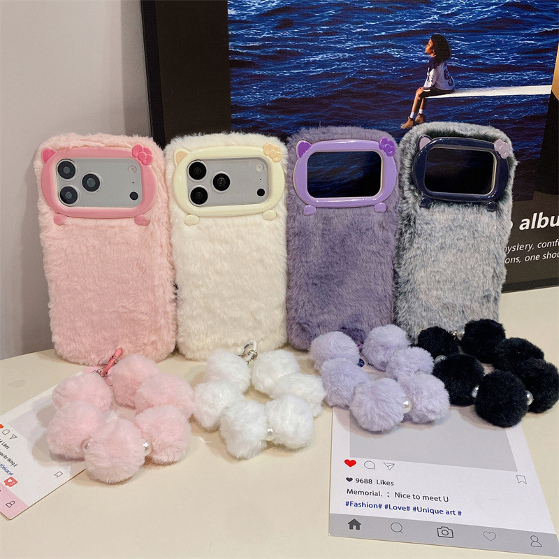 Luxury Solid Colors Furry Plus - Phone Cases For Iphone 16 ulasan dan harga