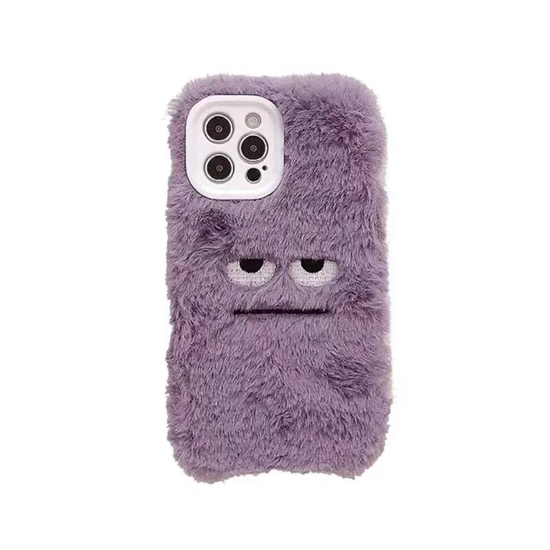 Cute Monster Plush Fluffy Phon - Phone Cases For Iphone 16 ulasan dan harga
