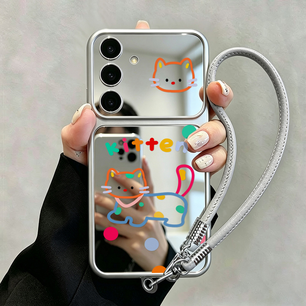Cute Cat Mirror Case with Phon - Phone Cases Galaxy A16 5G ulasan dan harga