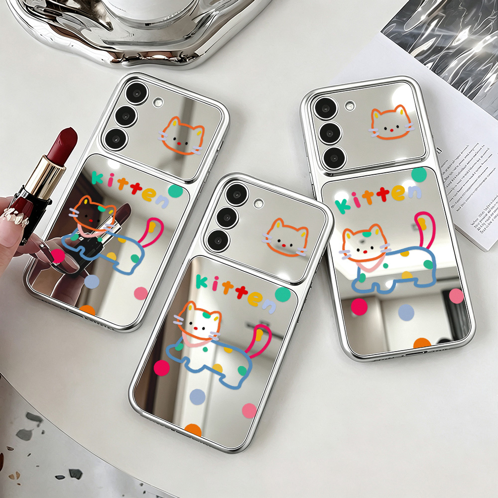 Cute Cat Mirror Case with Phon - Phone Cases Galaxy A16 5G ulasan dan harga