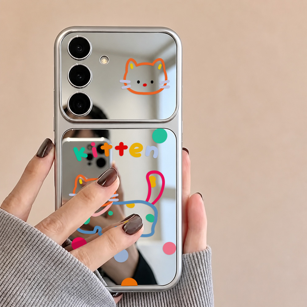 Cute Cat Mirror Case with Phon - Phone Cases Galaxy A16 5G ulasan dan harga