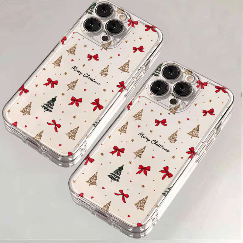 Red Bow Christmas Clear Shockp - Phone Cases Xr Iphone ulasan dan harga