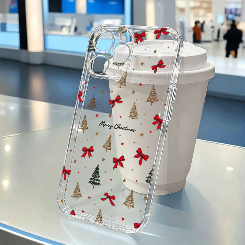 Red Bow Christmas Clear Shockp - Phone Cases Xr Iphone ulasan dan harga