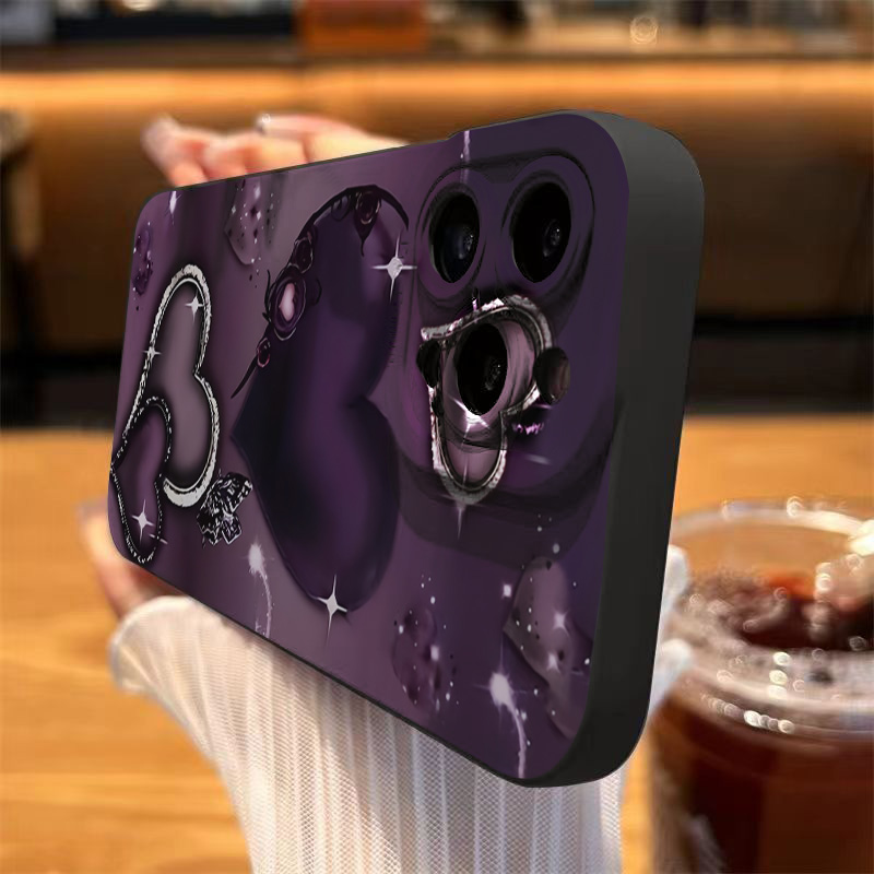 Purple Heart-Shaped Design TPU - Phone Cases Xr Iphone ulasan dan harga