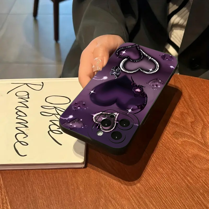 Purple Heart-Shaped Design TPU - Phone Cases Xr Iphone ulasan dan harga